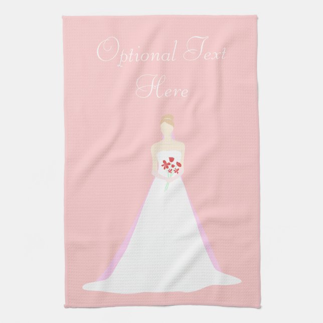 Beautiful Bride Wedding Tea Towel (Vertical)
