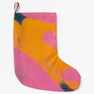 Beautiful bright colorful street art graffiti back small christmas stocking