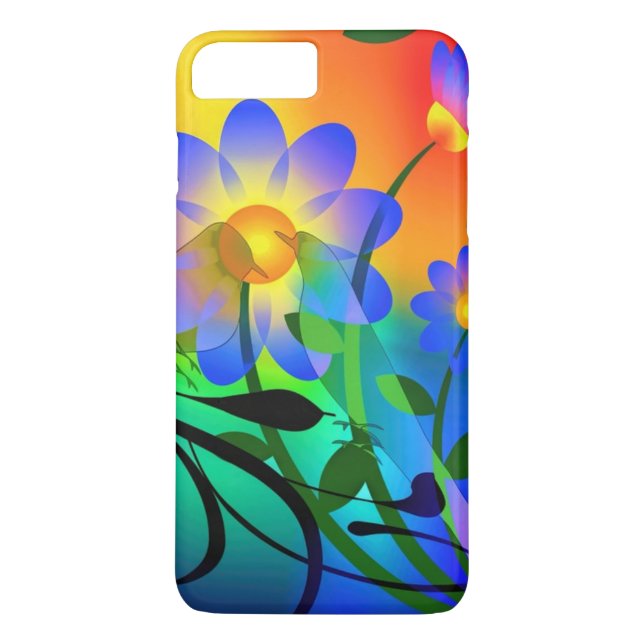 beautiful bright coloured floral Case-Mate iPhone case (Back)