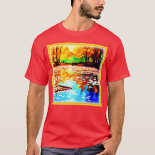 Beautiful Bright Coloured Orange Forest. Buy Now T-Shirt