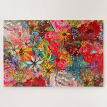 Beautiful Bright Colourful Abstract Floral Pattern