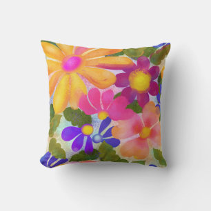 Beautiful Bright Flowers Cushion