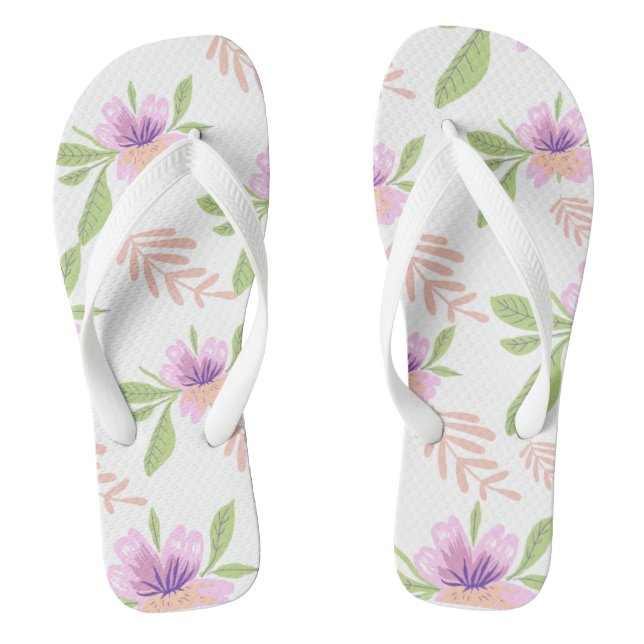 Beautiful bright flowers for summer fun thongs (Footbed)