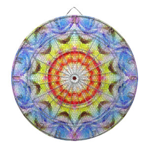 Beautiful Bright Mosaic Tile Sun Flower Dartboard