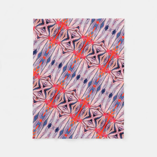 beautiful bright pattern fleece blanket (Front)