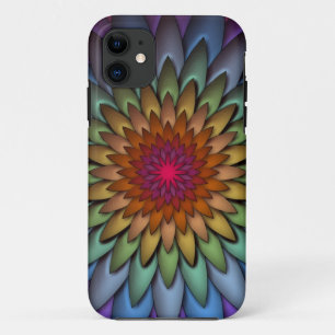 Beautiful Bright Rainbow Flower iPhone 11 Case