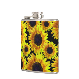 Beautiful Bright Yellow Sunflower - Hip Flask