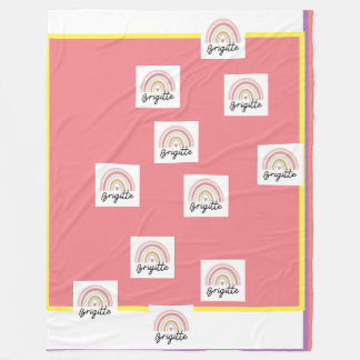 Beautiful Brigitte with Rainbow fleece blanket.