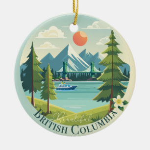 Beautiful British Columbia Ceramic Ornament