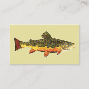 Beautiful Brook Trout, Fishing, Ichthyology Business Card
