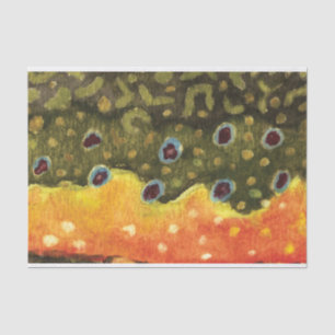 Beautiful Brook Trout Fly Fishing Tissue Paper
