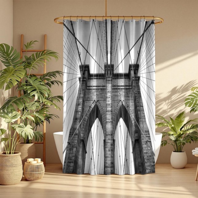 Beautiful Brooklyn Bridge Closeup Shower Curtain (Creator Uploaded)