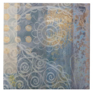 Beautiful brown blue pattern industrial loft style ceramic tile