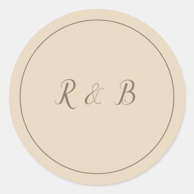 Beautiful Brown Classic Round Sticker (Front)