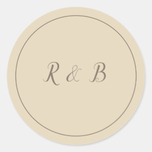 Beautiful Brown Classic Round Sticker