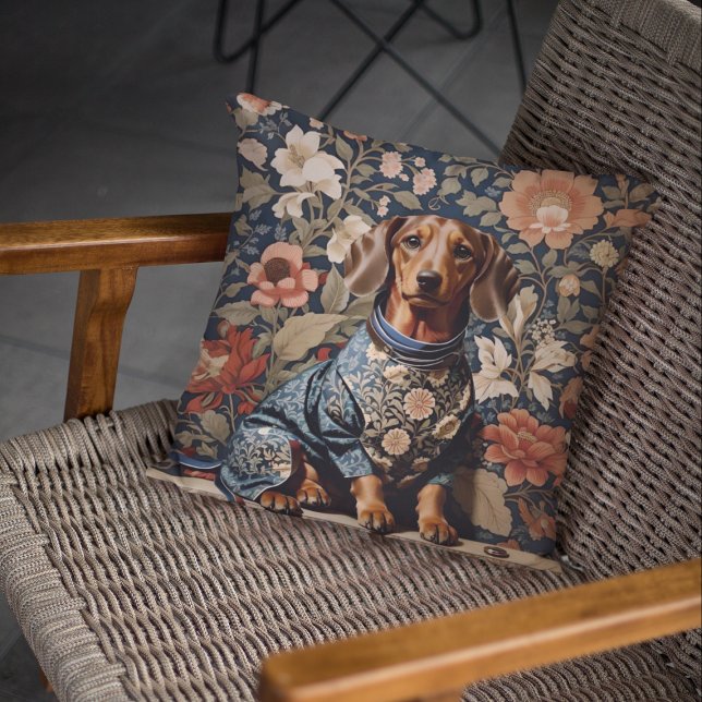 Beautiful Brown Dachshund | Dachshund Portrait Cushion (Creator Uploaded)