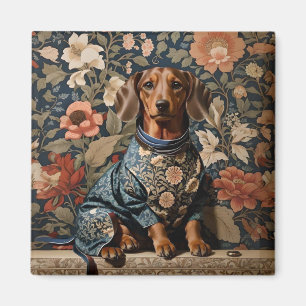 Beautiful Brown Dachshund   Dachshund Portrait Magnet