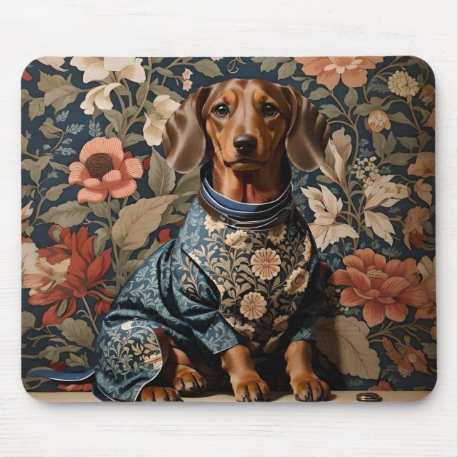 Beautiful Brown Dachshund | Dachshund Portrait Mouse Pad (Front)