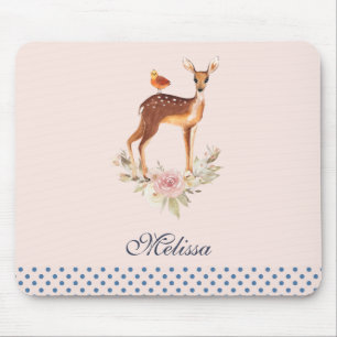 Beautiful Brown Doe with White Spots Mouse Pad