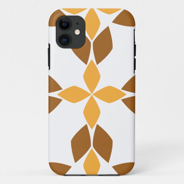 beautiful brown floral pattern Case-Mate iPhone case (Back)