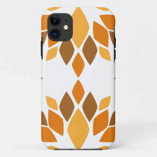 beautiful brown floral pattern iPhone 11 case