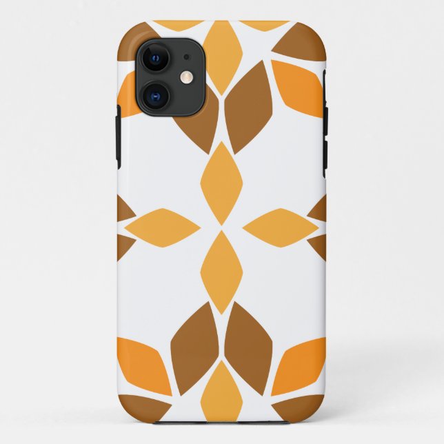 beautiful brown floral pattern Case-Mate iPhone case (Back)