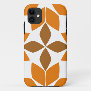 beautiful brown floral pattern iPhone 11 case