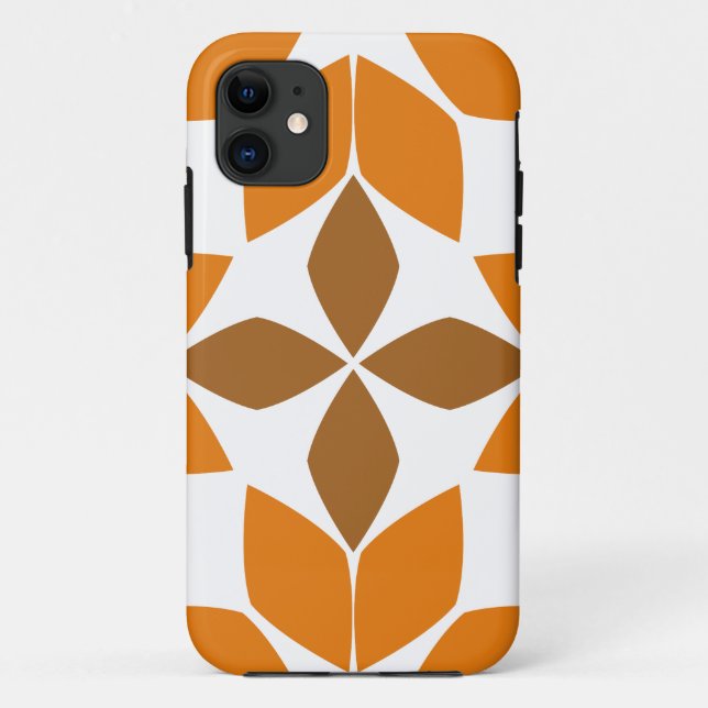 beautiful brown floral pattern Case-Mate iPhone case (Back)