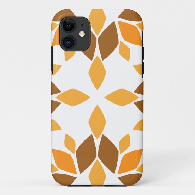 beautiful brown floral pattern Case-Mate iPhone case (Back)