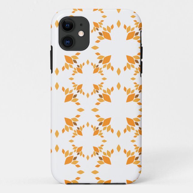 beautiful brown floral pattern Case-Mate iPhone case (Back)