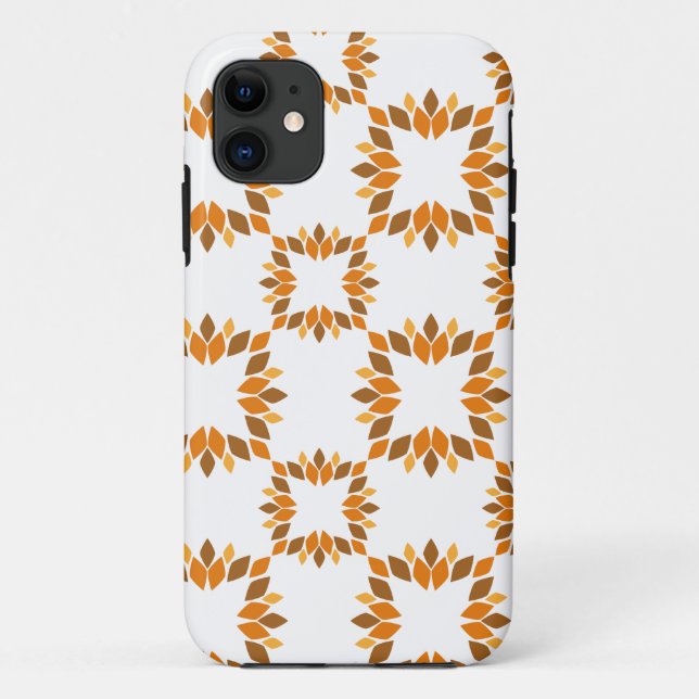 beautiful brown floral pattern Case-Mate iPhone case (Back)