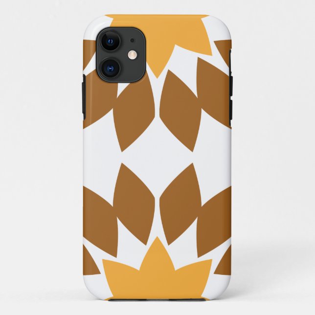 beautiful brown floral pattern Case-Mate iPhone case (Back)
