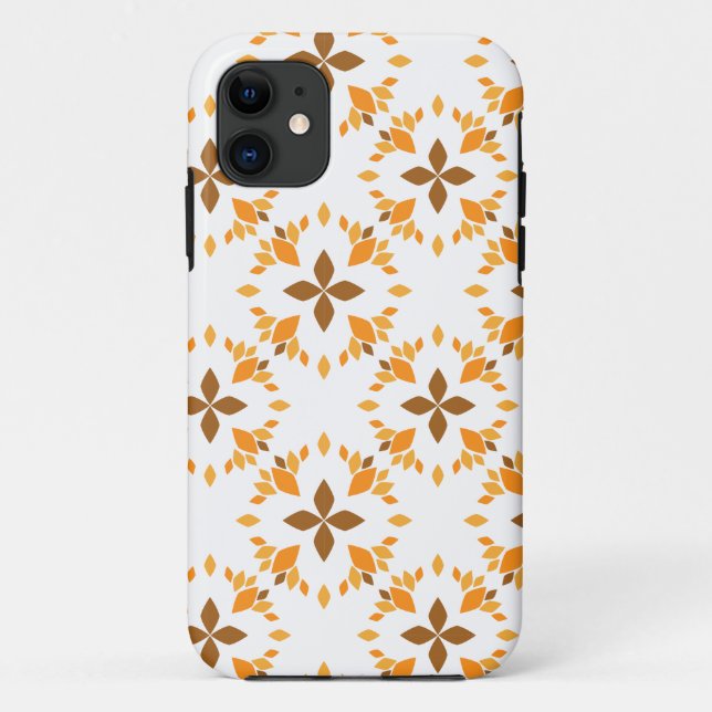 beautiful brown floral pattern Case-Mate iPhone case (Back)
