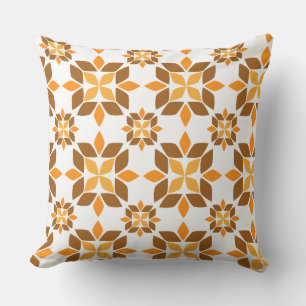 beautiful brown floral pattern pillow
