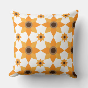 beautiful brown floral pattern pillow