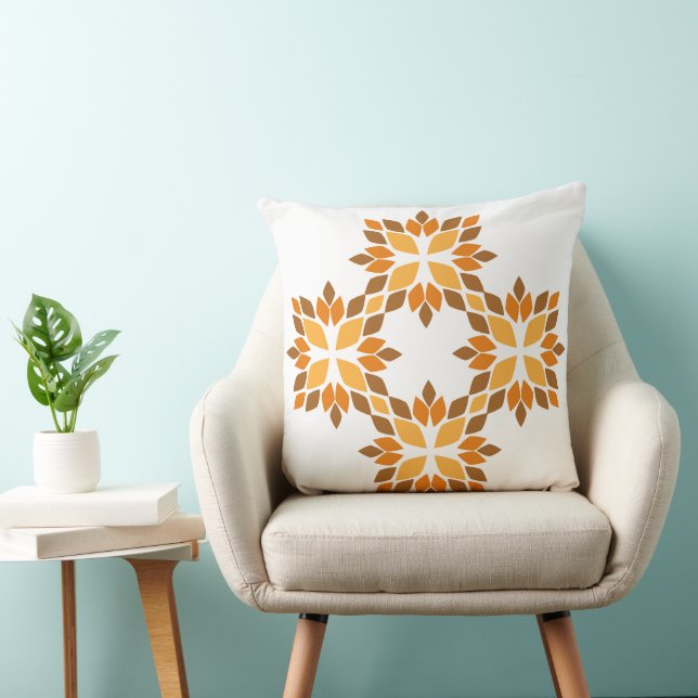 beautiful brown flower petal cushion (Chair)