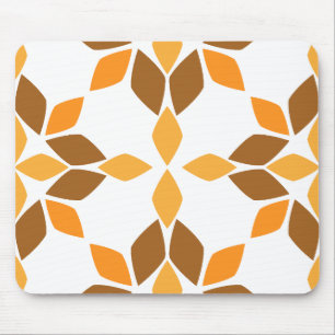 beautiful brown flower petal pattern mouse pad