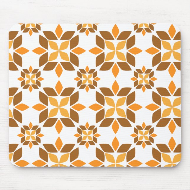 beautiful brown flower petal pattern mouse pad (Front)