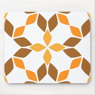 beautiful brown flower petal pattern mouse pad