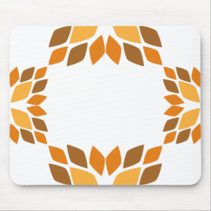 beautiful brown flower petal pattern mouse pad