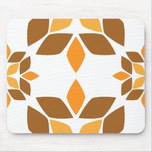 beautiful brown flower petal pattern mouse pad