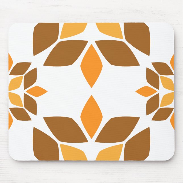 beautiful brown flower petal pattern mouse pad (Front)