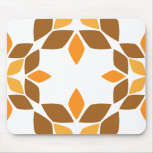 beautiful brown flower petal pattern mouse pad