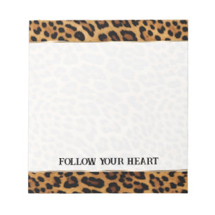 Beautiful Brown Gold Leopard Print Notepad