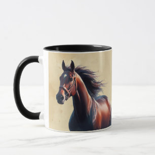  Beautiful Brown Horse Custom Name  Mug