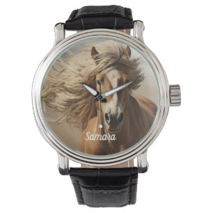 Beautiful Brown Horse Running Watch