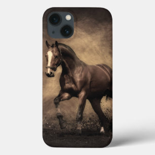 Beautiful brown horse throw pillow iPhone 13 case
