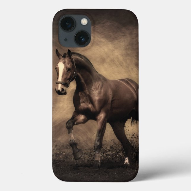 Beautiful brown horse throw pillow Case-Mate iPhone case (Back)