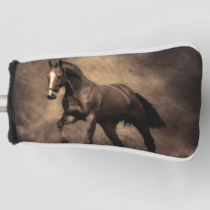 Beautiful brown horse throw pillow golf head cover