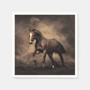 Beautiful brown horse throw pillow napkin